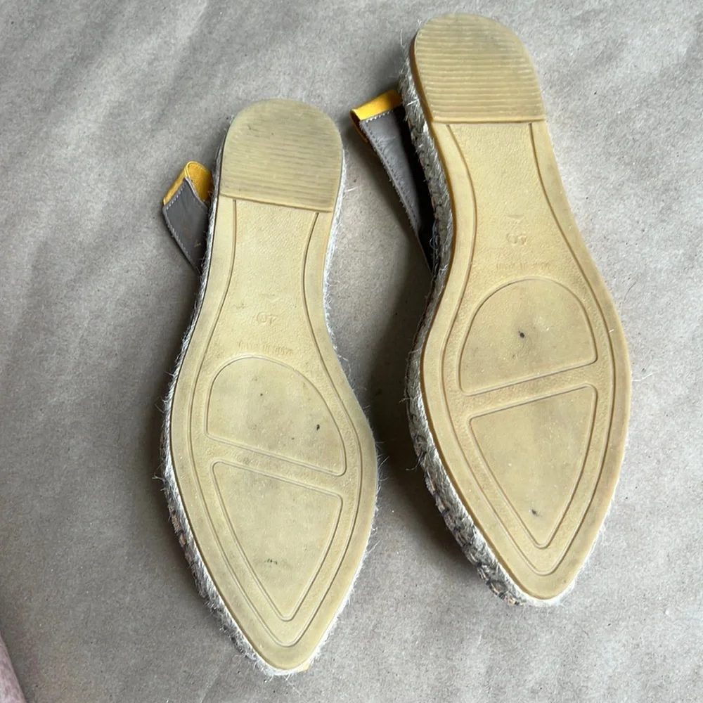 Act-Series espadrille shoes slingback leather taupe US 9 EU 40 quiet luxury
